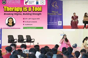 Students at Nazareth College participating in Dhruti Trust resilience workshop