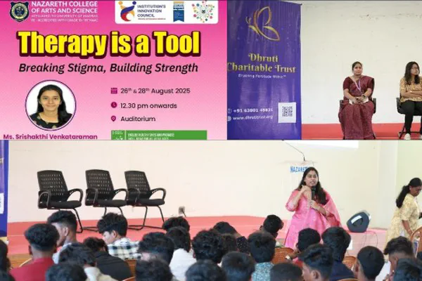 Students at Nazareth College participating in Dhruti Trust resilience workshop