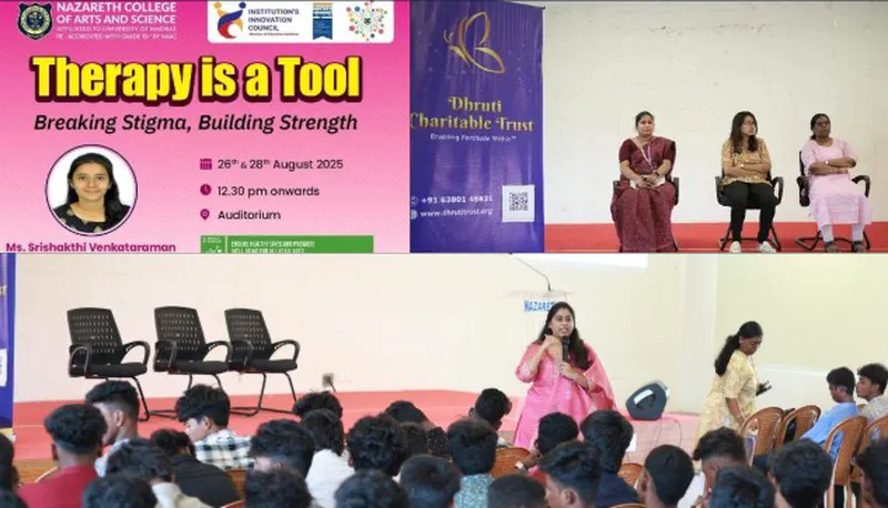 Students at Nazareth College participating in Dhruti Trust resilience workshop