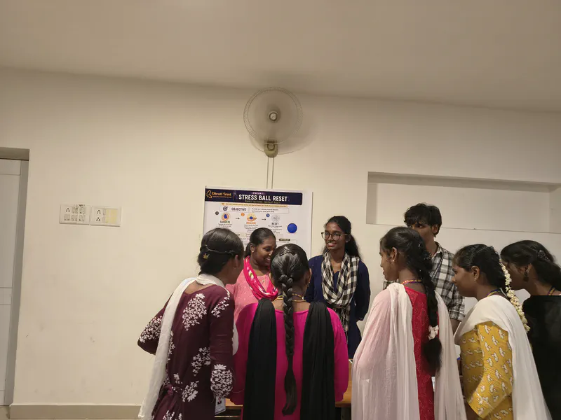 Students participating in the Dhruti PEERS activity 3