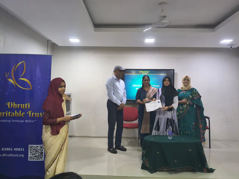 Students participating in the Dhruti PEERS activity 3