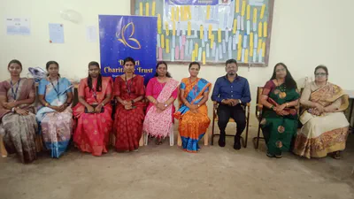 Students participating in the Dhruti PEERS activity 1