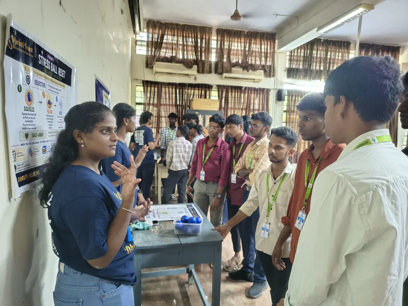 Students participating in the Dhruti PEERS activity 1
